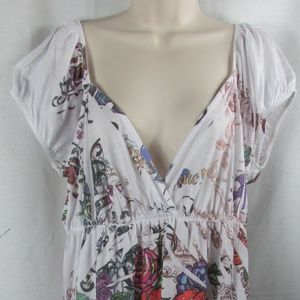 Mi Manchi 3X Love Peace heart tattoo look‎ dress